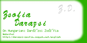 zsofia darazsi business card